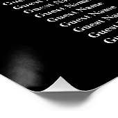 Poster Plan de table mariage noir et blanc 8 tables (Coin)