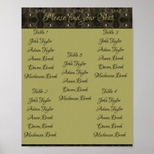 Poster Plan de table mariage Wonderland
