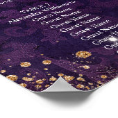 Poster Plan de table Masquerade paillettes violettes pour (Coin)