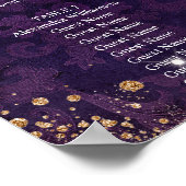 Poster Plan de table Masquerade paillettes violettes pour (Coin)