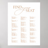 Poster Plan de table minimal moderne alphabétique pour ma (Devant)