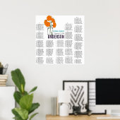 Poster Plan de table moderne en pot de brique Orange Carn (Bureau à domicile)