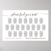 Poster Plan de table moderne pour 22 tables Trouvez votre (Devant)