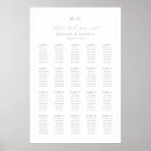 Poster Plan de table Monogram 20 Trouvez votre siège (Devant)