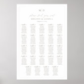 Poster Plan de table Monogram 24 Trouvez votre siège (Devant)