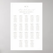 Poster Plan de table Monogramme 18 Tables Trouvez votre p (Devant)