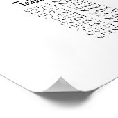 Poster Plan de table pour 20 tables pour grand mariage (Coin)