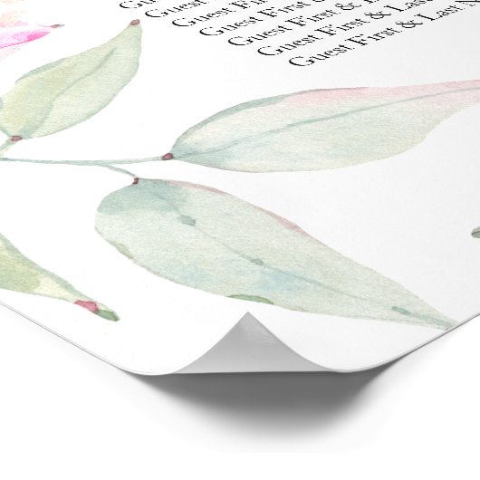 Poster Plan de table pour enterrement de vie de jeune fil (Coin)