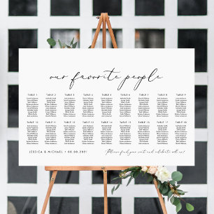 Poster Plan de table pour nos personnes préférées - 18 ta
