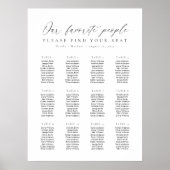 Poster Plan de table pour nos personnes préférées pour 12 (Devant)