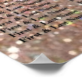 Poster Plan de table - Rose Gold Glit Fab (Coin)