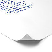 Poster Plan de table simple 6 tables bleu foncé (Coin)