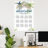 Poster Plan de table tropical de plage moderne (Bureau à domicile)