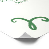 Poster Plan de table vert dessiné à la main avec fantaisi (Coin)