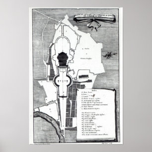 Poster Plan de terrain du Vatican, Rome