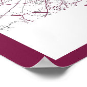 Poster Plan de ville de Bordeaux France (Coin)