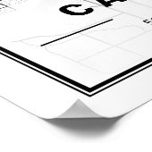 Poster Plan de ville de Calgary Alberta Canada pour les v (Coin)