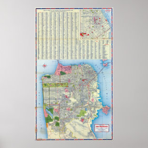 Poster Plan de ville de San Francisco