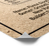 Poster Plan de voilure du navire Clipper Flying Cloud - P (Coin)