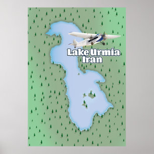 Poster Plan de voyage du lac Urmia Iran