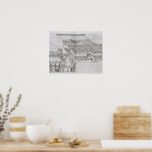 Poster Plan des jardins clos et Château de Gaillo (Cuisine)