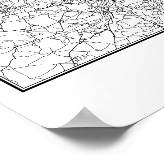 Poster Plan des rues Paris France (Coin)