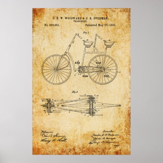 Poster Plan directeur de bicyclette Tandem (Devant)