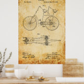 Poster Plan directeur de bicyclette Tandem (Cuisine)