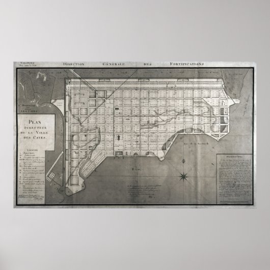 Poster Plan Directeur de la Ville des Cayes, 1789 (Devant)