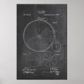 Poster Plan directeur de vélo Penny Farthing (Devant)