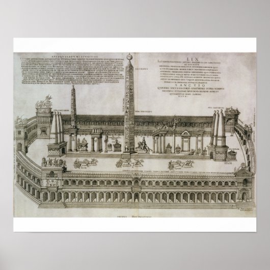 Poster Plan du Cirque Maximus, Rome, gravé par (Devant)