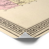 Poster Plan du comté d'Orange dans le Vermont (Coin)