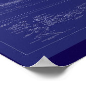 Poster Plan du cuirassé USS Arizona (Coin)