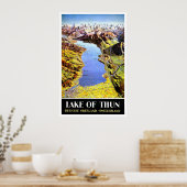 Poster Plan du lac de Thun, Oberland bernois, Suisse (Cuisine)