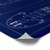 Poster Plan du lac Fernando, cargo des Grands Lacs (Coin)