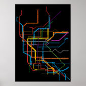 Poster Plan du métro de la ville (Devant)