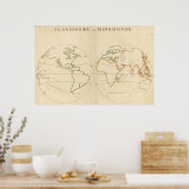 Poster Plan du monde (Cuisine)