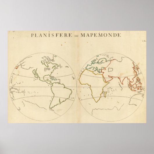 Poster Plan du monde (Devant)