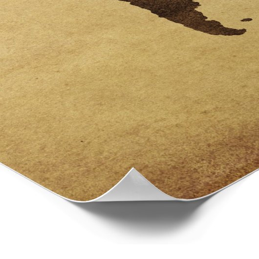 Poster Plan du monde antique 3 (Coin)