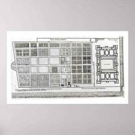 Poster Plan du Palais et du Jardin (Devant)