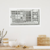 Poster Plan du Palais et du Jardin (Cuisine)