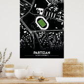 Poster Plan du stade Partizan (Cuisine)