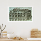 Poster Plan du Théâtre de Marcellus, Rome, 1558 (engr. (Cuisine)