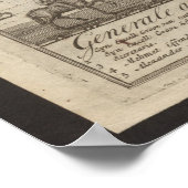 Poster Plan du traité de Karlowitz de 1699, carte de l'Eu (Coin)