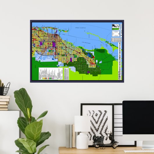 Poster Plan d'utilisation des terres du comté de Miami-Da (Bureau à domicile)