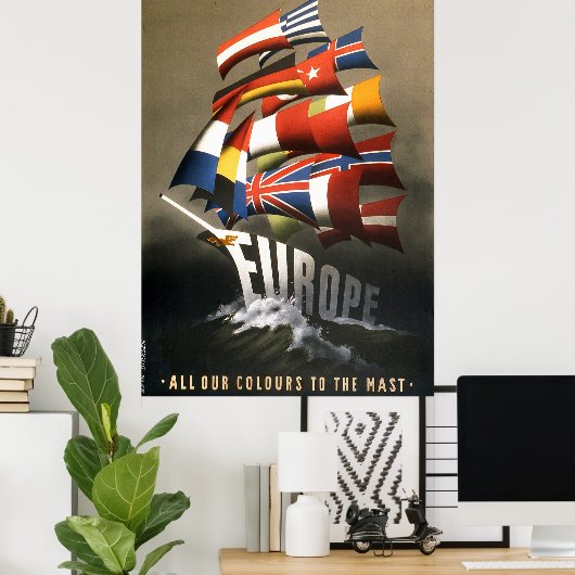 Poster Plan européen Marshall (Bureau à domicile)