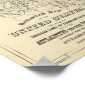 Poster Plan ferroviaire États-Unis (Coin)