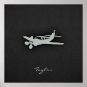 Poster Plan gris cendre (Devant)