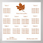 Poster Plan Mariage de conception d'automne (Devant)