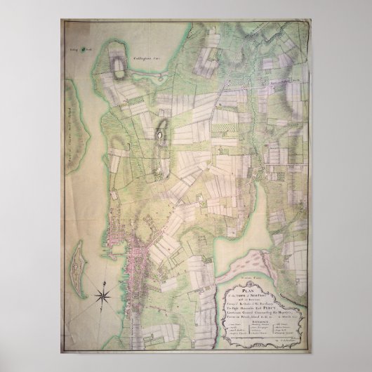 Poster Plan militaire de Newport, 1777 (Devant)